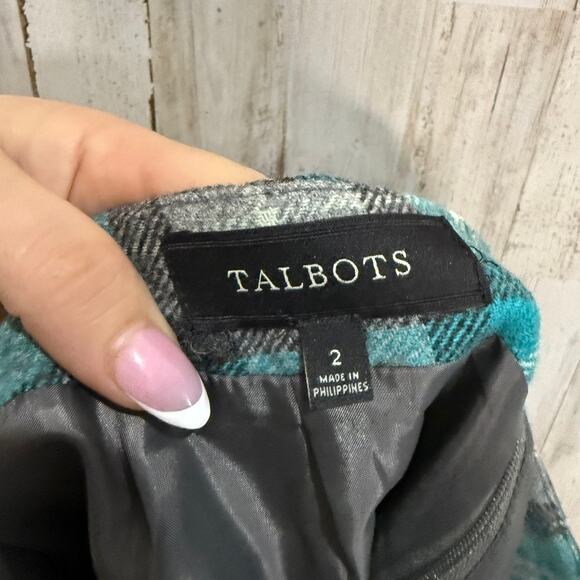 Talbots Women's Plaid Wool Blend Knee Length Skirt Size‎ 2 - Picture 3 of 4